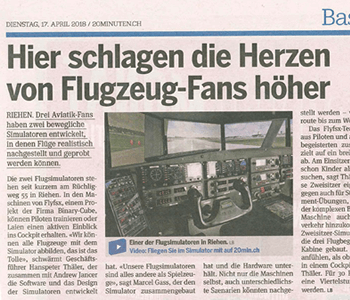 FLYFSX - Flugsimulator - Flight Simulator -  Rüchligweg 55 - 4125 Riehen - Basel - Baden - Aarau - Zürich - Schweiz - Lörrach - Freiburg - Deutschland. 
