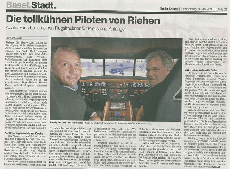 FLYFSX - Flugsimulator - Flight Simulator -  Rüchligweg 55 - 4125 Riehen - Basel - Baden - Aarau - Zürich - Schweiz - Lörrach - Freiburg - Deutschland. 