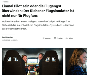 FLYFSX - Flugsimulator - Flight Simulator -  Rüchligweg 55 - 4125 Riehen - Basel - Baden - Aarau - Zürich - Schweiz - Lörrach - Freiburg - Deutschland. 